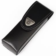 Чехол кожаный для ножей Victorinox (111мм, до 4х слоев), чёрный, на липучке 4.0523.3