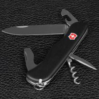 Нож складной, мультитул Victorinox Nomad (111мм, 11 функций), черный 0.8353.3