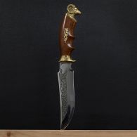Knife exclusive Sputnik "Argali" (length: 29cm, blade: 15cm), in a leather sheath