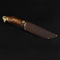 Knife exclusive Sputnik "Argali" (length: 29cm, blade: 15cm), in a leather sheath