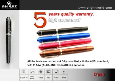 Фонарь - ручка Olight O'PEN (Cree XP-G2, 180 люмен,  режима, 2xAAA), черный