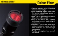 Diffuser filter for flashlights Nitecore NFR23 (22-23mm), red