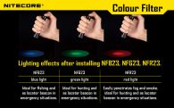 Diffuser filter for flashlights Nitecore NFR23 (22-23mm), red