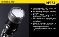 Diffuser filter for flashlights Nitecore NFR23 (22-23mm), red