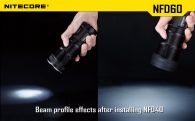 Diffuser filter for flashlights Nitecore NFR60 (60mm), red