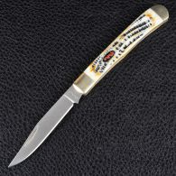 Складной нож TEKUT, рукоятка кость (полная длина 18.6см, длина лезвия 7.3см), в коробке