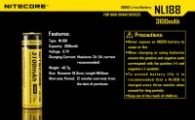 Rechargeable battery Litium Li-Ion 18650 Nitecore NL188 3.7V (3200mAh), protected