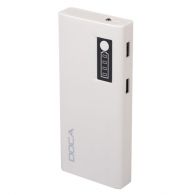 Внешнее зарядное устройство Power Bank DOCA D566II с LED дисплеем (13000mAh), белый
