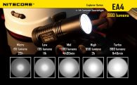Фонарь Nitecore EA4 PIONEER (Cree XM-L U2, 860 люмен, 7 modes, 4xAA)