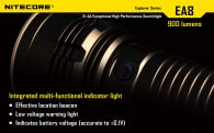 Фонарь Nitecore EA8w (Cree XM-L U2, 900 люмен, 8 режимов, 8xAA), нейтральный белый