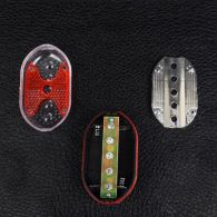 Велофара + задний фонарь для велосипеда KK890 ( 8LED/5LED, 3хAAA), черный