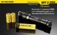 Фонарь Nitecore SRT5 Detective (Cree XM-L2 T6, 750 люмен, 8 режимов, 1x18650), серый