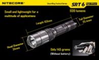 Фонарь Nitecore SRT6 Night Officer (Cree XM-L2 T6, 930 люмен, 5 режимов, 1x18650), военный серый