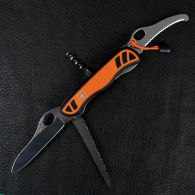 Нож складной, мультитул Victorinox Hunter Xt One Hand (111мм, 6 функций), оранжево-черный 0.8341.MC9