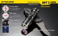 Фонарь Nitecore SRT3 Defender (Cree XM-L2 T6, 550 люмен, 8 режимов, 1xAA/14500/CR123A), черный