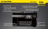 Фонарь Nitecore EA4 PIONEER (Cree XM-L U2, 860 люмен, 7 modes, 4xAA)