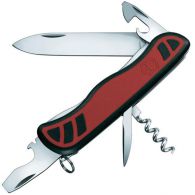 Нож складной, мультитул Victorinox Nomad (111мм, 9 функций), красный 0.8351.C