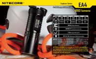 Фонарь Nitecore EA4 PIONEER (Cree XM-L U2, 860 люмен, 7 modes, 4xAA)