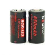 Аккумулятор литиевый LiFePO4 CR123A / 16340 Soshine 3V (600mAh), защищенный