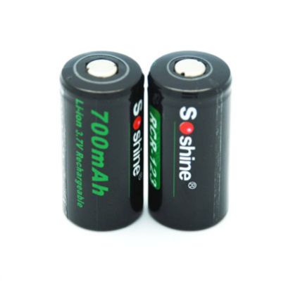 Rechargeable battery Litium Li-Ion CR123A / 16340 Soshine 3.7V (700mAh)
