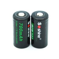 Аккумулятор литиевый Li-Ion CR123A / 16340 Soshine 3.7V (700mAh), незащищенный