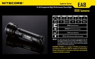 Фонарь Nitecore EA8w (Cree XM-L U2, 900 люмен, 8 режимов, 8xAA), нейтральный белый