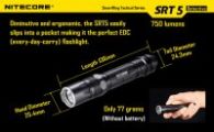 Фонарь Nitecore SRT5 Detective (Cree XM-L2 T6, 750 люмен, 8 режимов, 1x18650), серый