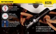 LED Flashlight Nitecore EC25w COBRA (CREE XM-L2 T6, 860 lumen, 8 modes, 1x18650), neutral white