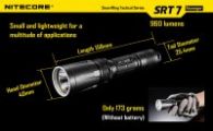 Фонарь Nitecore SRT7 Revenger (Cree XM-L2 T6, 960 люмен, 9 режимов, 1x18650), черный