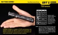 Фонарь Nitecore SRT5 Detective (Cree XM-L2 T6, 750 люмен, 8 режимов, 1x18650), серый