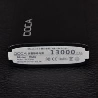 Внешнее зарядное устройство Power Bank DOCA D566II с LED дисплеем (13000mAh), черный