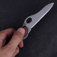 Нож складной, мультитул Victorinox Nomad One Hand (111мм, 11 функций), красный 0.8351.MWC