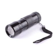 Фонарь светодиодный. Ультрафиолетовый 12 LED (УФ - 395nm~400nm, 3xAAA), черный