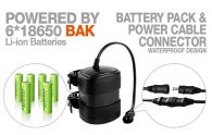 Аккумуляторный блок Magicshine MJ-6036 велофар (6x18650 BAK, 7.4V, 6.6AH)